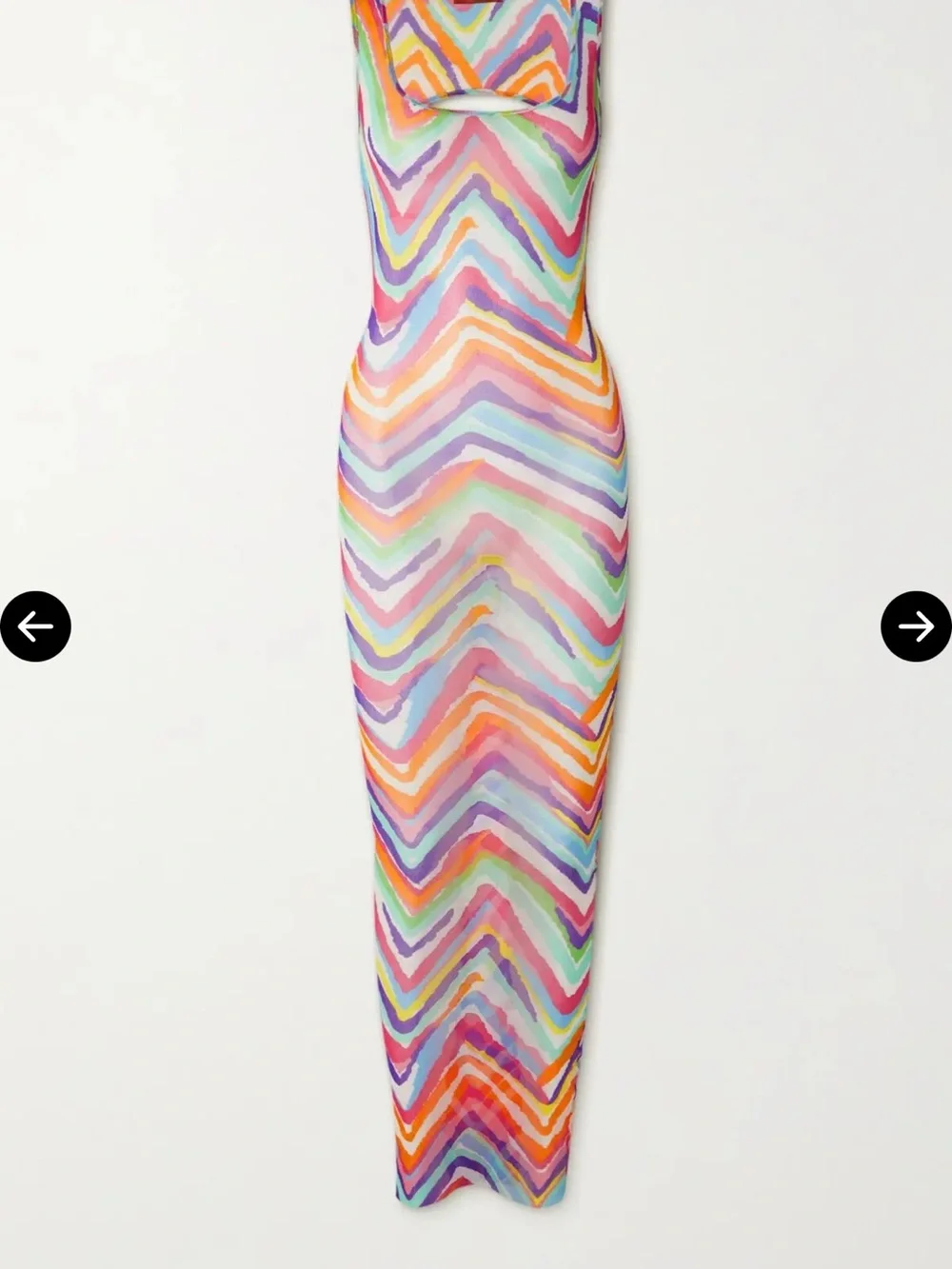 MISSONI - Cutout printed mesh maxi dress coverup